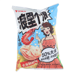 好丽友浪里个浪大米鲜虾味膨化食品
