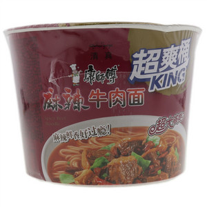 康师傅大食桶 麻辣牛肉面（清真）