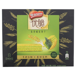 雀巢Nestlē优脆滋味真海苔麦谷威化饼干