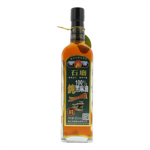 有源石磨100%纯黑麻油