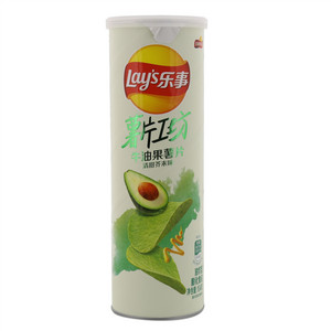 乐事薯片工坊牛油果薯片清甜芥末味104克*24罐