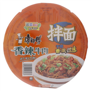 康师傅香辣牛肉干拌碗面