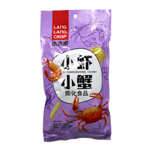 琅琅脆小虾小蟹（小虾条+小蟹果)(蟹黄味)(油炸型膨化食品)