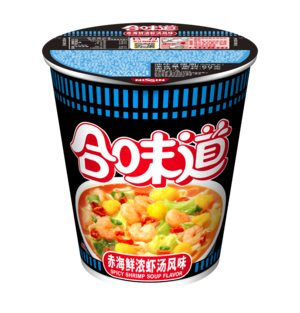 合味道赤海鲜浓虾汤风味油炸方便面