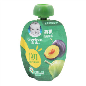 雀巢嘉宝有机西梅梨泥