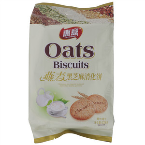 惠意燕麦黑芝麻消化饼