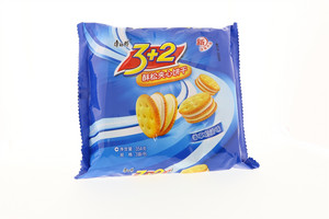 康师傅3+2酥松夹心饼干香草奶油味三连包