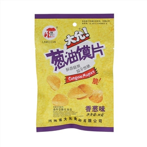 辣味村葱油馍片味膨化食品35克
