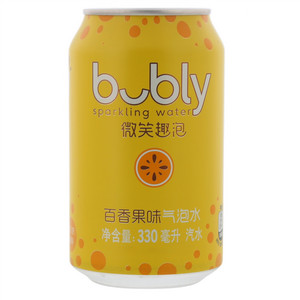 bubly sparking water微笑趣泡百香果味气泡水