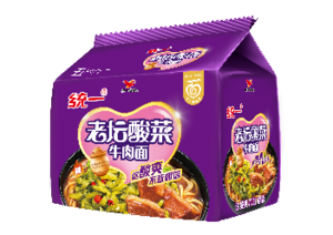 统一老坛酸菜牛肉面（油炸方便面）