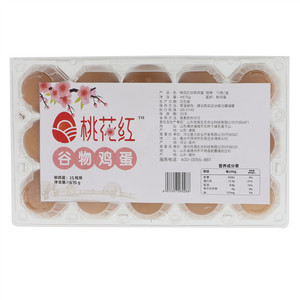 桃花红谷物鸡蛋