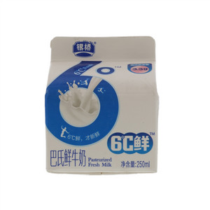 银桥6℃鲜巴氏鲜牛奶6℃ Fresh  Pasteurized Fresh Milk 250ml