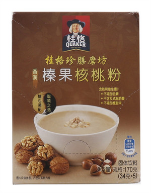 桂格珍膳磨坊榛果核桃粉34克*5包