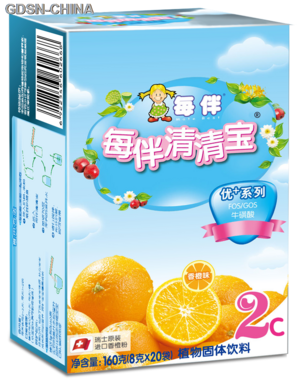 每伴优+香橙味盒装2段清清宝