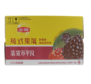 立顿Lipton英式果茶野莓味果味茶饮料500毫升x15瓶