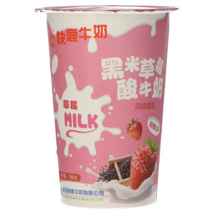 快鹿黑米草莓酸牛奶