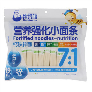 万家粮仓谷妈咪钙铁锌面（花色挂面）280克