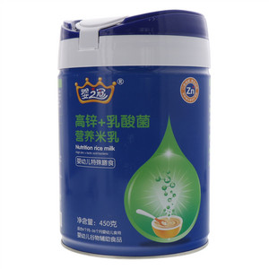 婴之冠高锌+乳酸菌营养米乳