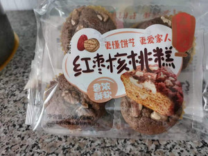 鑫炳记香浓酥软红枣核桃糕
