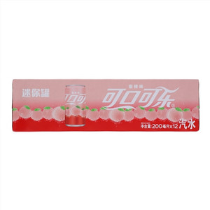可口可乐迷你罐蜜桃味汽水