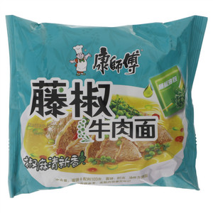康师傅经典藤椒牛肉袋面