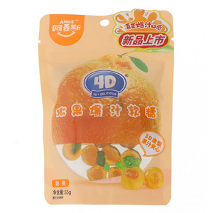AMOS阿麦斯4D甜橙水果爆汁软糖