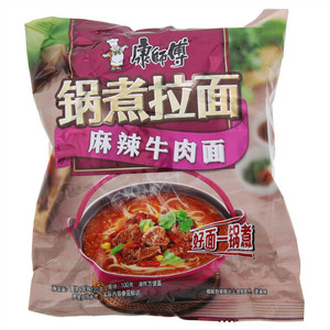 康师傅锅煮拉面麻辣牛肉面