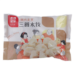 美食林猪肉韭菜三圆水饺