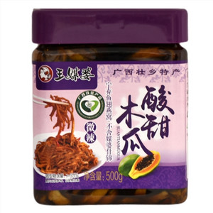 王媒婆微辣酸甜木瓜酱腌菜
