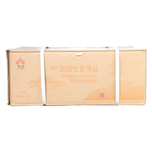 鲁晶牌加碘立袋深井弱碱性食用盐箱装（健康生活系列）