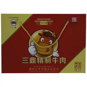 三鼎精制牛肉（灯影牛肉（麻辣丝），香辣牛肉干，五香牛肉干，咖喱牛肉干，芝麻牛肉，麻辣牛肉）