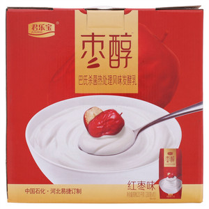 君乐宝枣醇红枣味巴氏杀菌热处理风味发酵乳