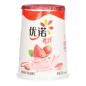 优诺优丝草莓果粒风味发酵乳