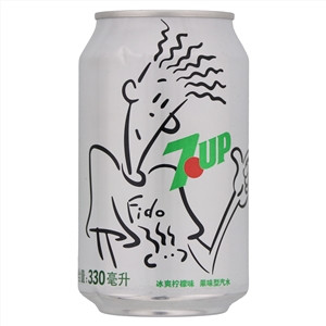 七喜复古系列冰爽柠檬味果味型汽水