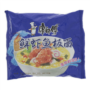 康师傅鲜虾鱼板面袋面