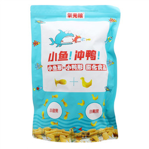 氧元粮海苔味小鱼形+小鸭形膨化食品