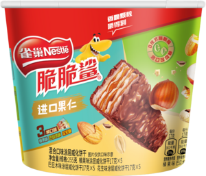 雀巢脆脆鲨混合口味果仁涂层威化饼干