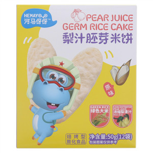 河马伢伢梨汁胚芽米饼（原味）