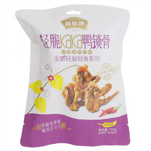 藤桥牌全新轻盐轻食系列甜辣味轻脆kaka鸭锁骨