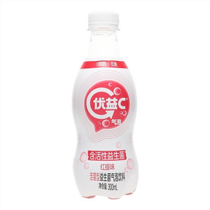 优益C红提味活菌型益生菌气泡饮料