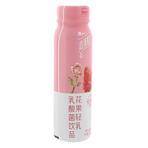蒙牛真果粒玫瑰风味+草莓果粒花果轻乳乳酸菌饮品