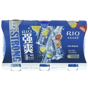 RIO锐澳强爽8度佐餐鸡尾酒（预调酒）混合三联包（柠檬、西柚、卡曼橘味）