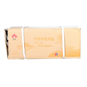 鲁晶牌加碘立袋天然钾食用盐箱装（健康生活系列）
