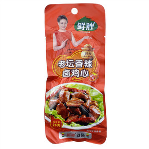 鲜胖老坛香辣卤鸡心