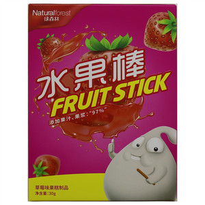 绿森林草莓味水果棒
