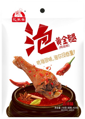 亿家馨158克香辣味泡鸭翅根