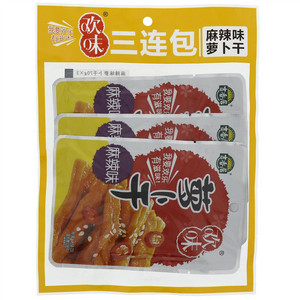 吉香居欢味麻辣味萝卜干三连包