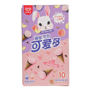 迷你可爱多甜筒 玫瑰&白桃口味冰淇淋 8X300ML (200G)