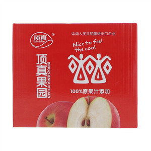 顶真苹果汁（带手柄）纸箱