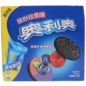 奥利奥缤纷双果味夹心饼干蓝莓味+树莓味3...